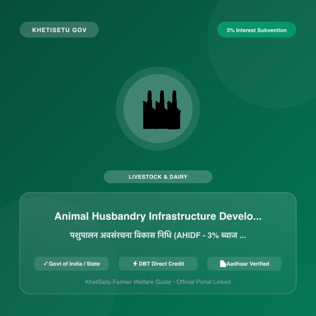Animal Husbandry Infrastructure Development Fund (AHIDF) Scheme