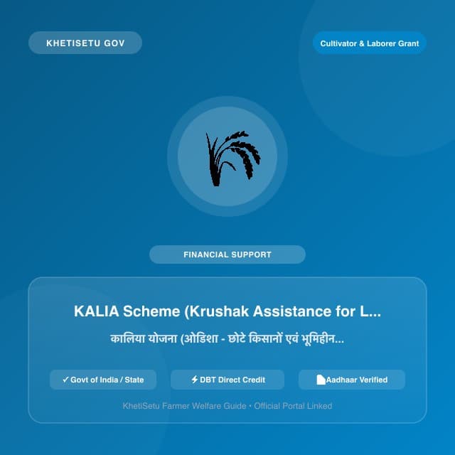 KALIA Scheme Odisha — Now Replaced by CM-KISAN Yojana